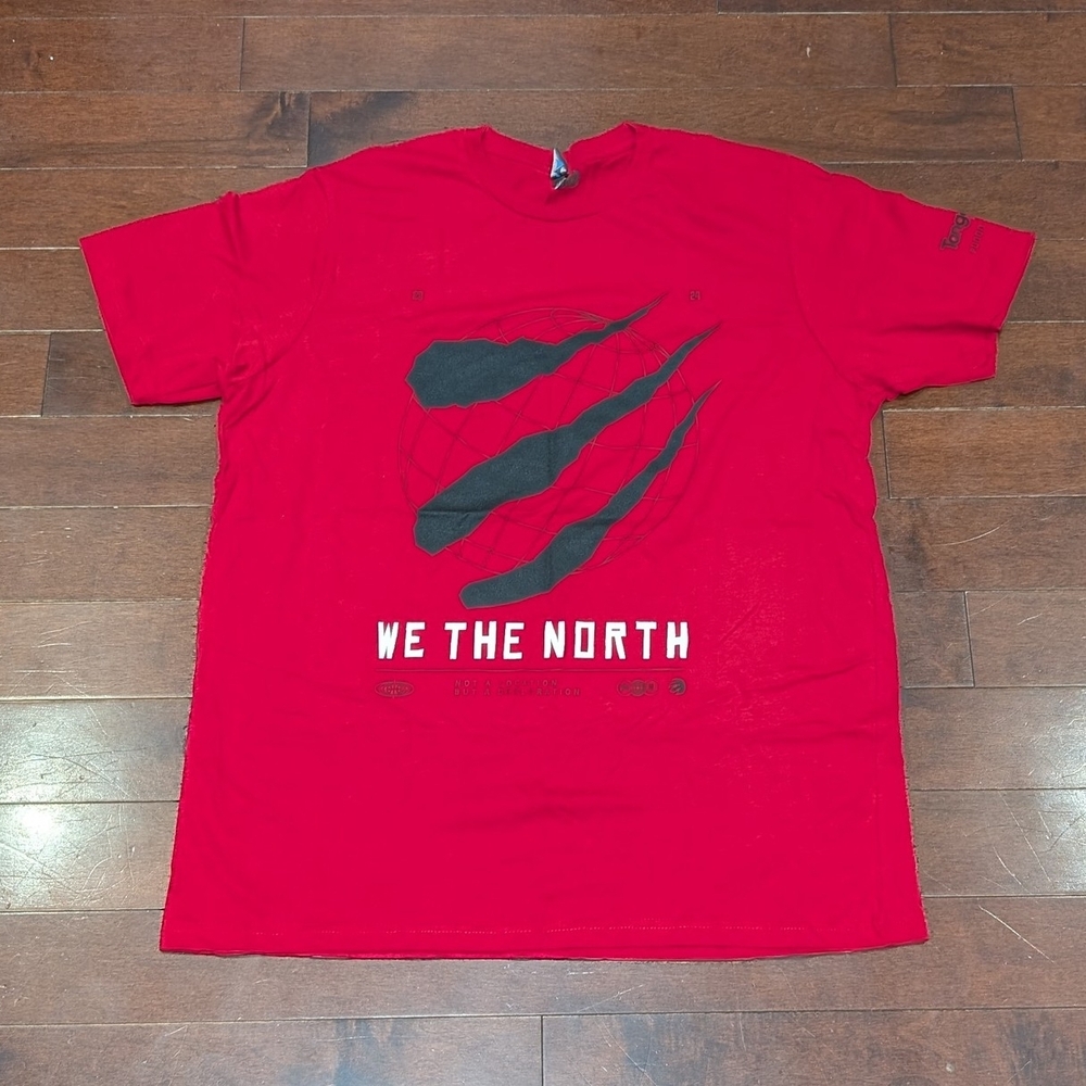 Toronto Raptors "We the North" 2023-24Home Game Promo Red T-shirt Men's XL